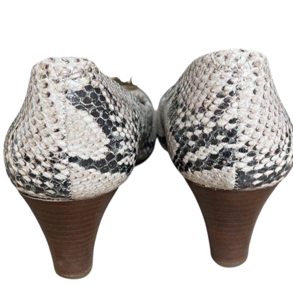 Tory Burch Sally python-embossed leather wedge pu… - image 3